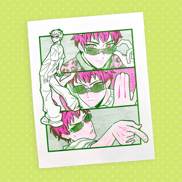 ✦ PREORDER ✦ saiki k RISO print
