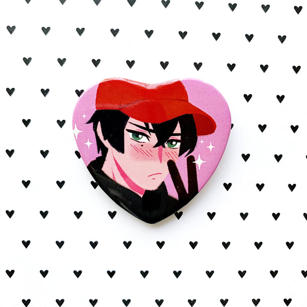 sk8 boys heart buttons