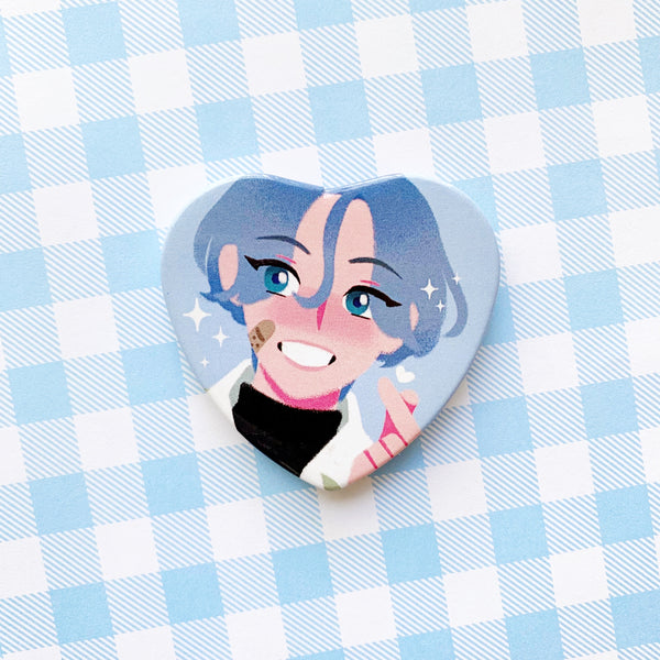 sk8 boys heart buttons