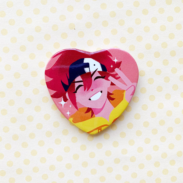 sk8 boys heart buttons