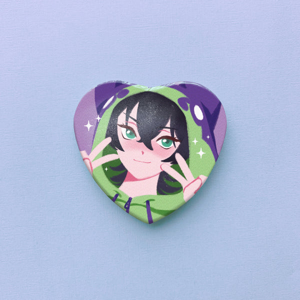 sk8 boys heart buttons