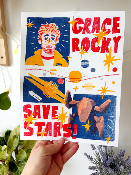 ✦ PREORDER! ✦ saviors of the universe 8.5x11" RISO print