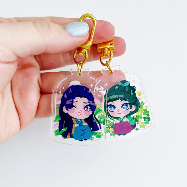 flower and jar charms