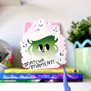 matcha moment sticker