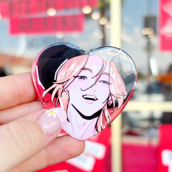cowboy bts heart buttons