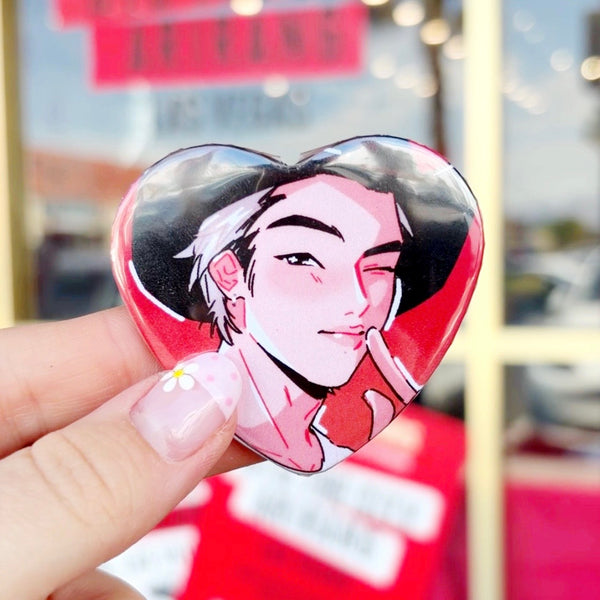 cowboy bts heart buttons