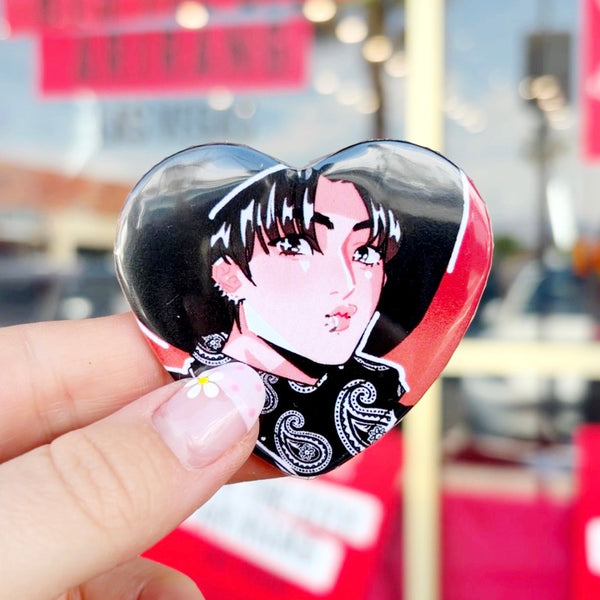 cowboy bts heart buttons