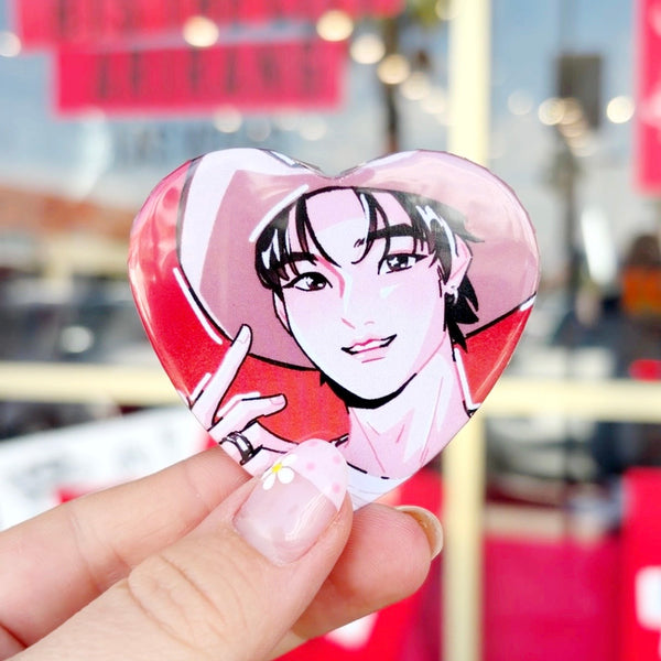 cowboy bts heart buttons