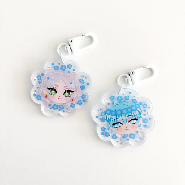 flower and jar charms