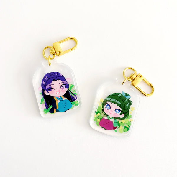 flower and jar charms