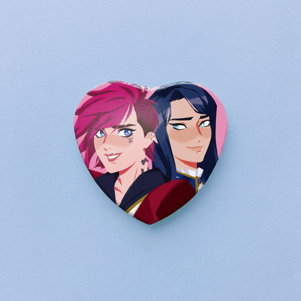 ✦ holographic ✦ arcane heart buttons