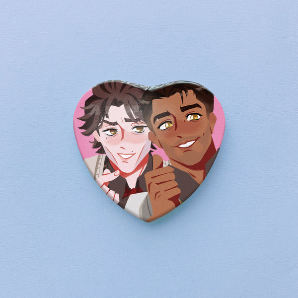 ✦ holographic ✦ arcane heart buttons